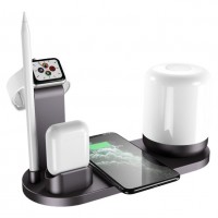 New 2021 LED qi wireless charger stand fast wireless phone charger for iPhone android