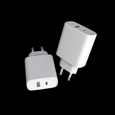 Dual 18W port USB Type c wall charger original chargeur fast charging USB PD charger for Apple iPhone Samsung