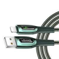 USAMS New Arrivals In Stock USB2.0 QC fast Charging LED Data Cable for iPhone