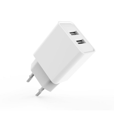 KC/CE/ROHS/ERP certified High quality micro usb 2 ports 2.4A wall plug charger