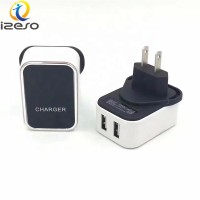 Factory Supply Amazon Hot Sale 2A Fast Charging SmartPhone Multi Ports UK US EU Plug Dual Usb Wall Charger For USA European